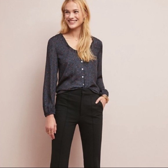 Anthropologie - Dolan - Animal Print Long Sleeve Button Down Blouse - Picture 3 of 12